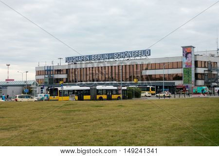 Berlin, Germany - September 19, 2016: Terminal A building of Schoenefeld airport at day time
