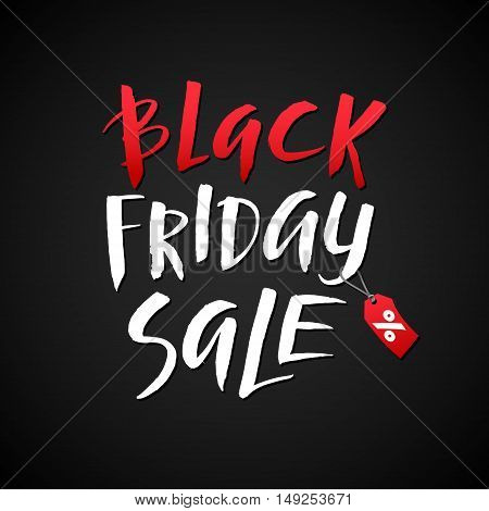 Black Friday Sale. Promo Abstract Calligraphic Vector Illustration for your business artwork. Black and White Template. Black Friday Sale handmade lettering, calligraphy with light background for logo, banners, labels