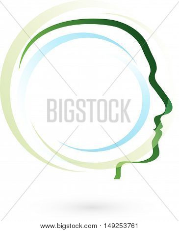 Face, head, man, logo, practitioner, psychologist, circles