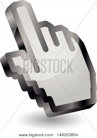 Hand, cursor, cursor main, logo, index finger