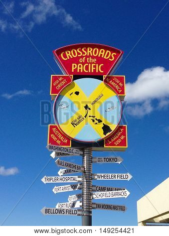 Iconic monuments from World War II, Pearl Harbour, Hawaii