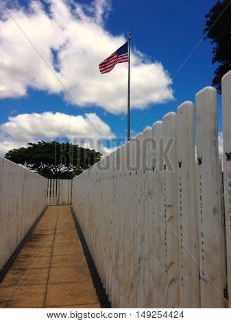 Iconic monuments from World War II, Pearl Harbour, Hawaii