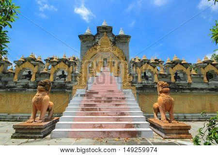 Phakung temple and sky, Roi-ed Province, in Thailand