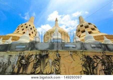 Phakung temple and sky, Roi-ed Province, in Thailand
