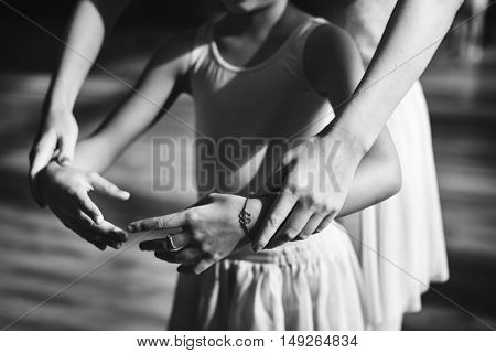 Ballerina Ballet Dance Practice Innocent Concept