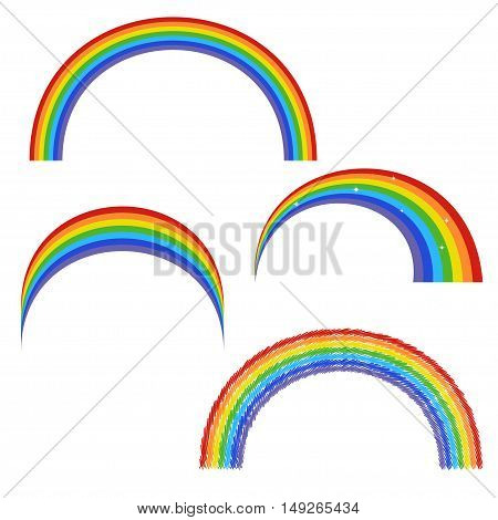 Rainbow on a white background, vector illustration