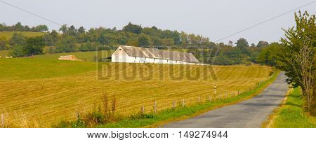 mountain landscape in sudeteland  Jeseníky foothills czech republic europe