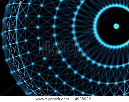 Futuristic virtual technology background, Fiber virtual optic cables, fibre connection, telecomunications concept, digitally generated image.