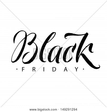 Black Friday Sale. Promo Abstract Calligraphic Vector Illustration for your business artwork. Black Friday Sale handmade lettering, calligraphy with light background for logo, banners, labels
