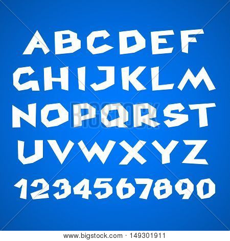 Vector Alphabet. Exclusive Custom Letters font. Typography for Designs: Logo for Poster Invitation Card etc. Stock vector illustration.
