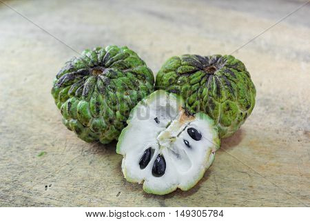 Sugar apple, custard apple (Annona squamosa Linn)