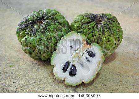 Sugar apple, custard apple (Annona squamosa Linn)