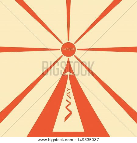 Vector forward towards the target. goal way.