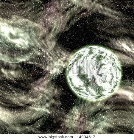 科幻星球复杂空间场景图