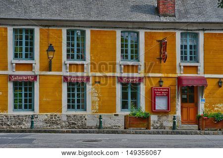 Saint Wandrille Rancon France - june 22 2016 : the village centre