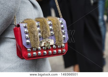Detail Of Bag At Milan Fashion Week