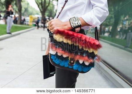 Detail Of Bag At Milan Fashion Week