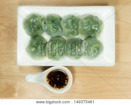 Steamed Dumpling stuffed with Garlic Chives and Taro and bamboo shoot Allium Tuberosum pastry steaming ChineseGarlic Chive Dumpling garlic chives dim sum Kuicheai steamed bread