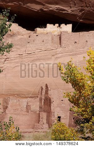 Ancient Anasazi White House Ruins in Canyon de Celly National Park on the Navajo Reservation in Arizona