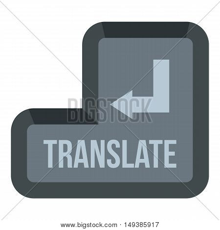 Translate button icon in flat style isolated on white background. Translation symbol vector illustration