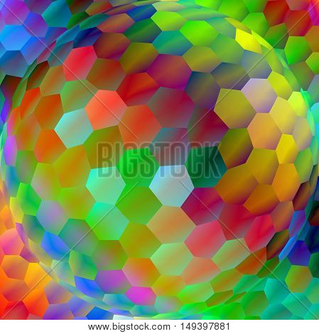 Abstract coloring background of the abstract background with visual lighting,mosaic and spherize effects.Good for your project design