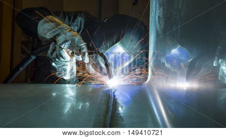 welder craftsman erecting technical steel spark trained fabricate
