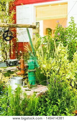 Artesian Well And Bucket.