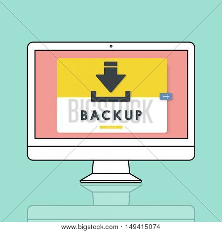 Data Backup Storage SYNC Digital Server Internet Concept