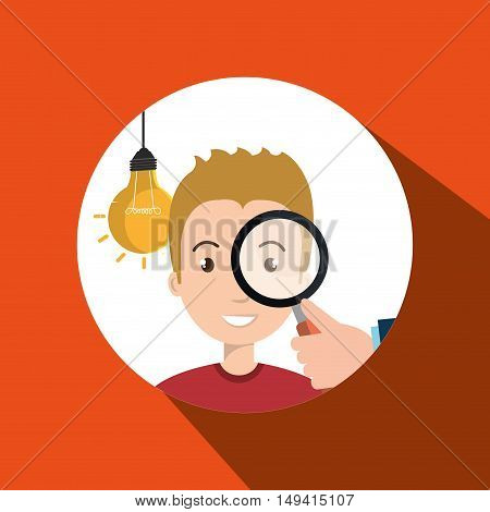 man search idea think vcector illustration eps 10