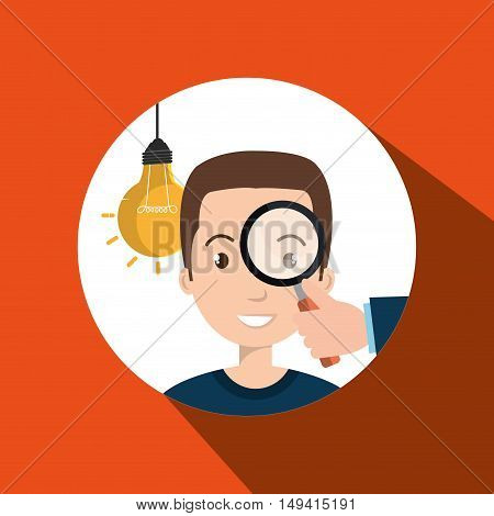 man search idea think vcector illustration eps 10