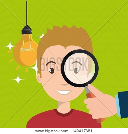 man search idea think vcector illustration eps 10