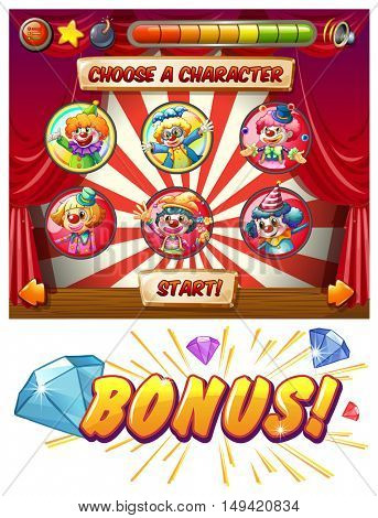 Circus and clowns slot machine game
