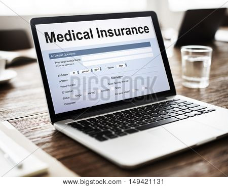 Medical Insurance Helth Form Concept