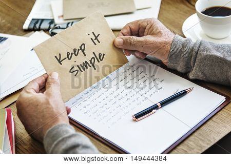 Keep It Simple Smiling Concept