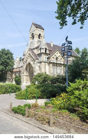 Chapel in castle Vajdahunjad in Budapest, Hungary