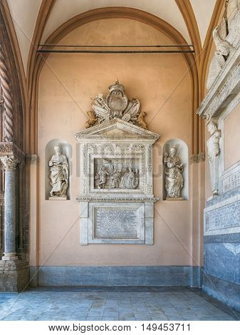 PALERMO, ITALY - JUNE 27, 2016: Interior of Metropolitan Cathedral of the Assumption of Virgin Mary is the cathedral church of the Roman Catholic Archdiocese of Palermo