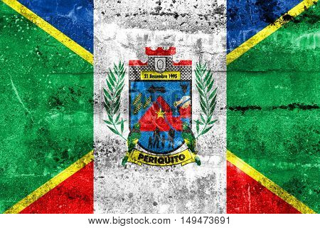 Flag Of Periquito, Brazil, Painted On Dirty Wall