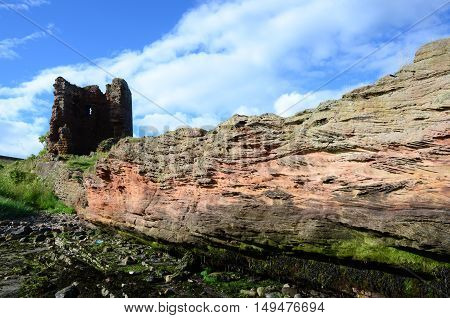 A view of the remains of Seafield tower