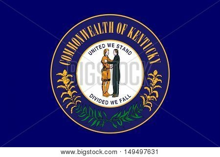Flag of Kentucky state in United States