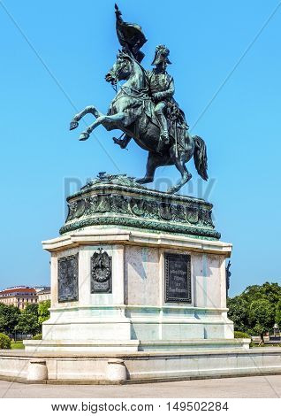 Equestrian Statue Archduke Charles In Vienna, Austria