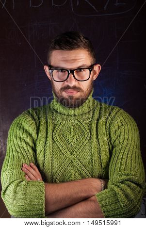 Portrait Of A Bearded Man With Glasses,