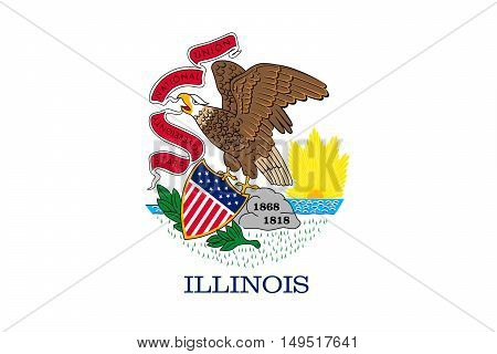 Flag of Illinois is a state of United States