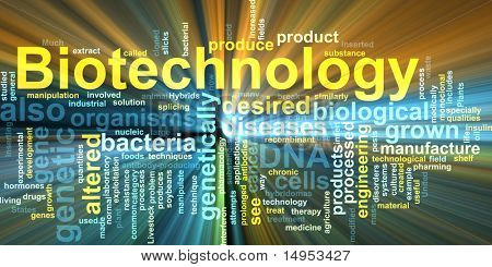 Slovo mrak koncepce ilustrace biotechnologického výzkumu zářící Světelný efekt