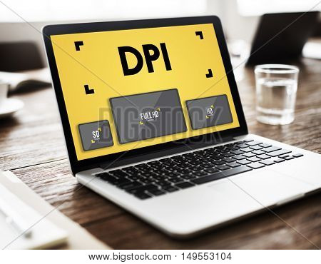 Dots Per Inch Resolution Pixel Monitor Digital Art Concept