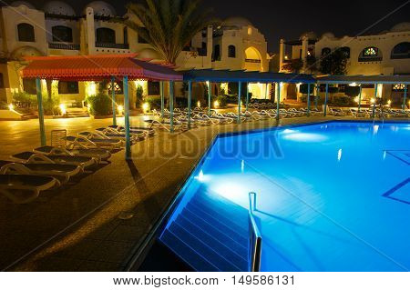 Water Pool At Night
