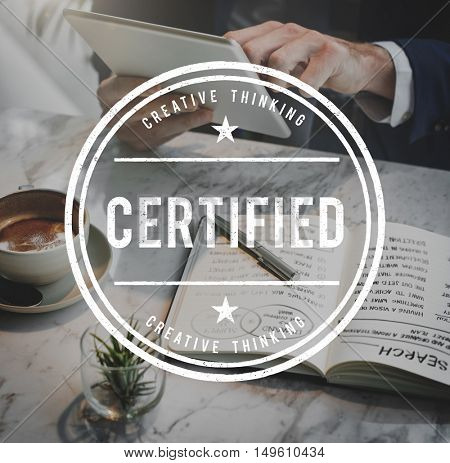 Certified Guarantee Warranty Verify Stamp Word Concept