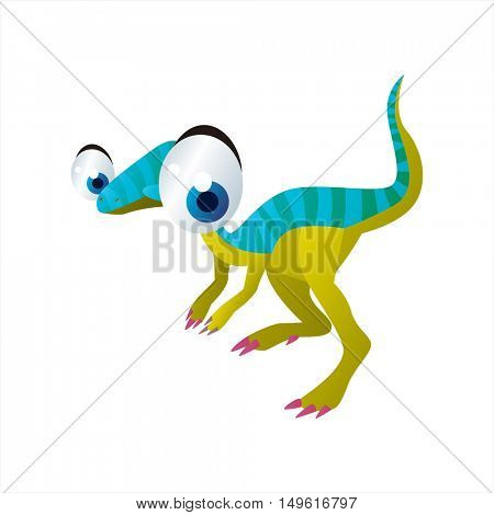 cute vector comic cartoon animal. Cool colorful dinosaur Fabrosaurus