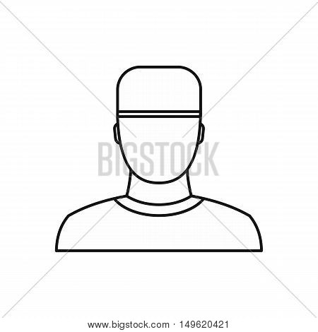 Medic icon in outline style on a white background vector illustration