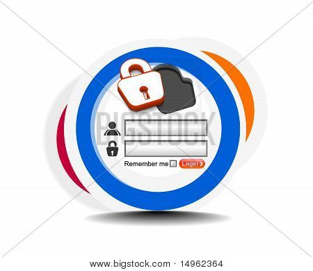 Vector Login Vorlage