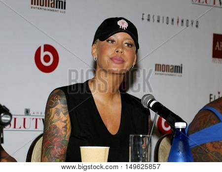 Amber Rose at the SlutWalk Festival Press Conference held at the Four Seasons Hotel in Beverly Hills, USA on September 29, 2016.